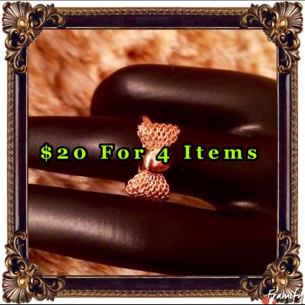 Super Cute Bow Golden  Fashion Ring